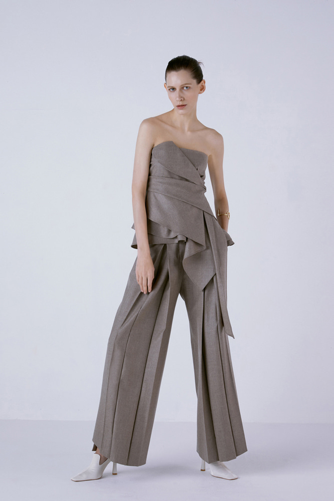 Pleated Wide Culottes