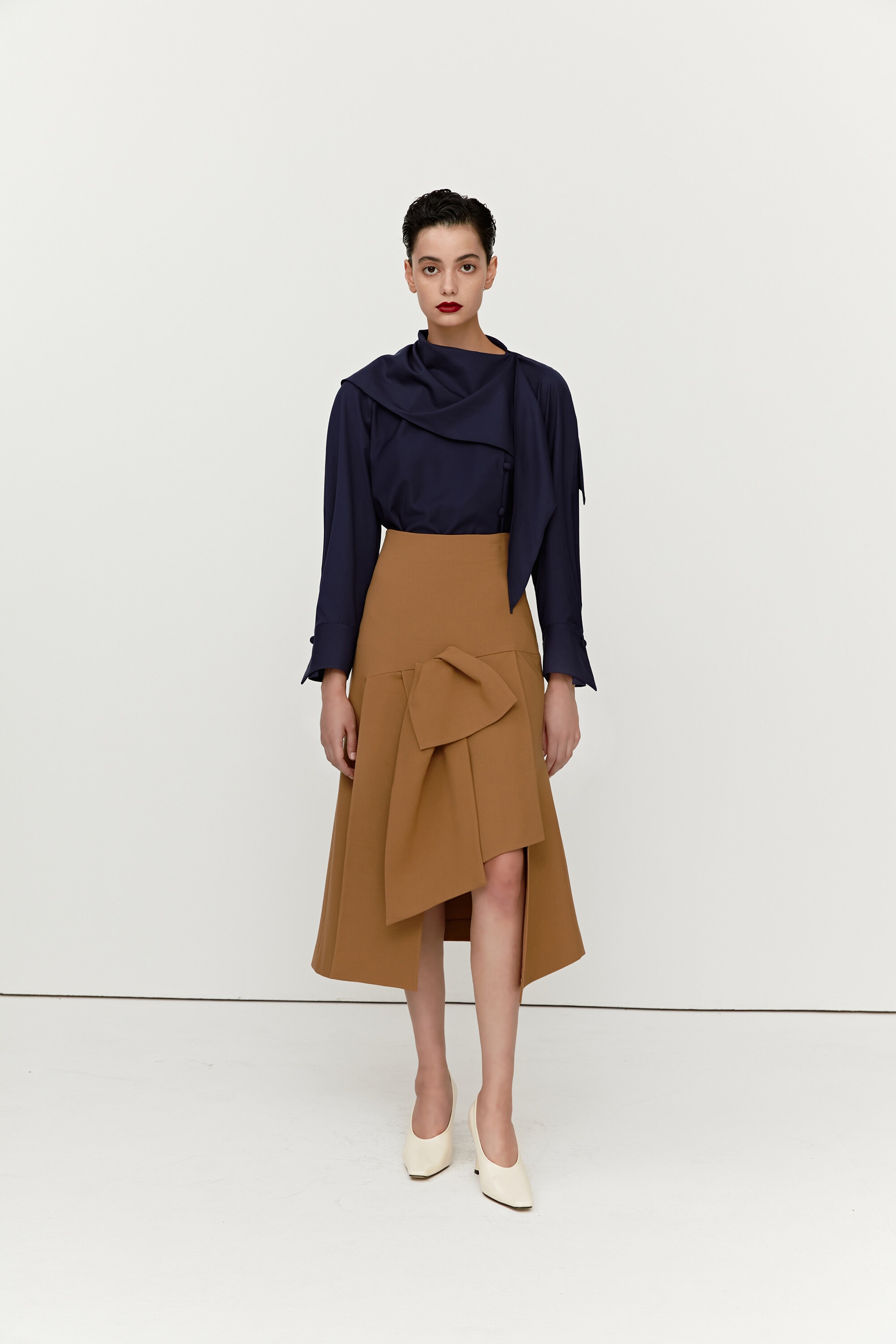 Tailored Bow-Trim Skirt [Custom Oder]